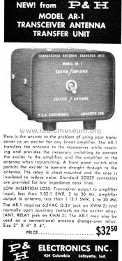 Antenna Transfer Unit AR-1; PH Electronics Inc., (ID = 2081964) Amateur-D