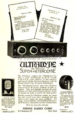 Ultraformer Type 'A' and 'B'; Phenix Radio Corp.; (ID = 1274962) Bauteil