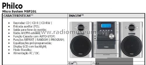 Micro system MSP-201; Philco Rádio e (ID = 1885268) Radio