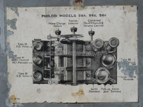 56A, 56E, 56F; Philco Radio & (ID = 1393416) Radio