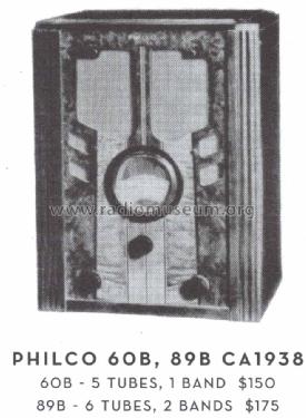 37-60B Tombstone; Philco, Philadelphia (ID = 1572565) Radio
