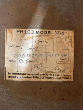 37-9X ; Philco, Philadelphia (ID = 2954942) Radio