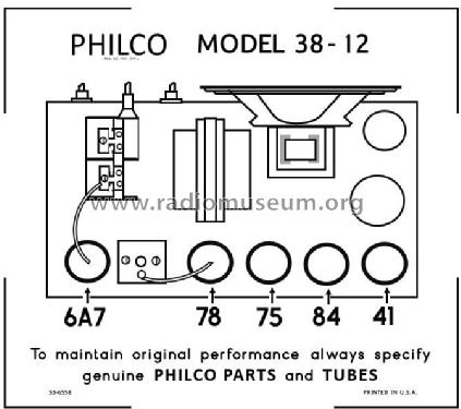 38-12T ; Philco, Philadelphia (ID = 2786907) Radio