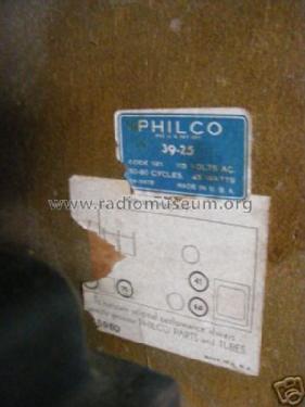 39-25T ; Philco, Philadelphia (ID = 476179) Radio