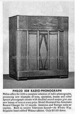 40-508P Radio-Phonograph; Philco, Philadelphia (ID = 1589669) Radio