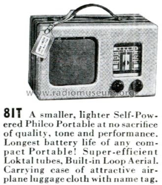 40-81T Code 121; Philco, Philadelphia (ID = 1374455) Radio