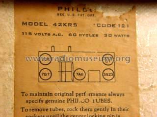 42-KR-5 ; Philco, Philadelphia (ID = 129627) Radio