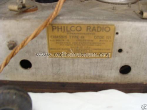 44B ; Philco, Philadelphia (ID = 716702) Radio