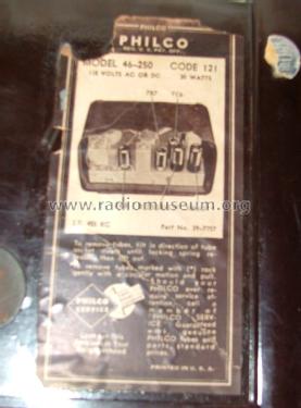 46-250 Transitone Code 121; Philco, Philadelphia (ID = 2275421) Radio