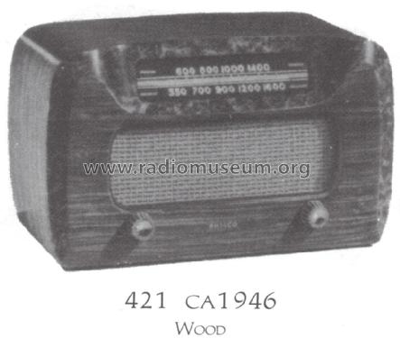 46-421 ; Philco, Philadelphia (ID = 1523792) Radio