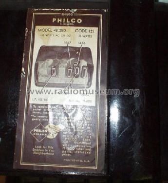 48-250 Transitone Code 122; Philco, Philadelphia (ID = 375252) Radio