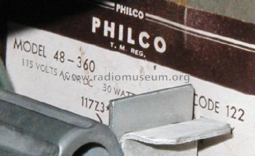 48-360 ; Philco, Philadelphia (ID = 467969) Radio