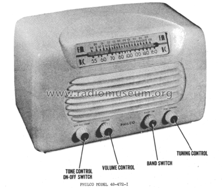 48-472-I ; Philco, Philadelphia (ID = 1385461) Radio