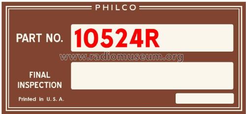 48-805 Code 121; Philco, Philadelphia (ID = 2938531) Radio