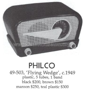 Transitone 'Flying Wedge' 49-503; Philco, Philadelphia (ID = 1459098) Radio