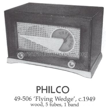 Transitone 'Flying Wedge' 49-506; Philco, Philadelphia (ID = 1459105) Radio