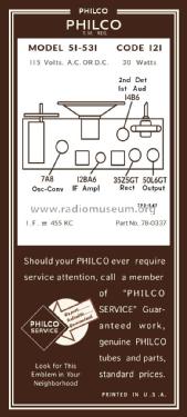 51-531 Transitone; Philco, Philadelphia (ID = 2944955) Radio