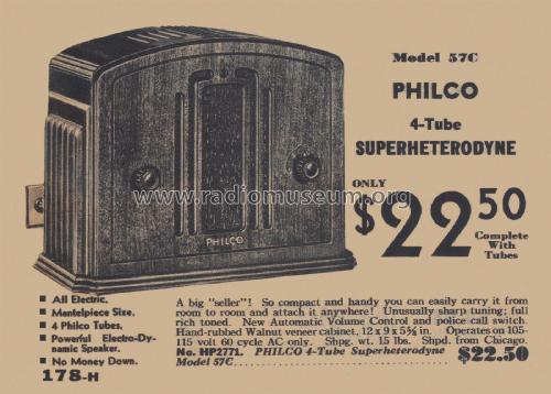 57C ; Philco, Philadelphia (ID = 2144433) Radio