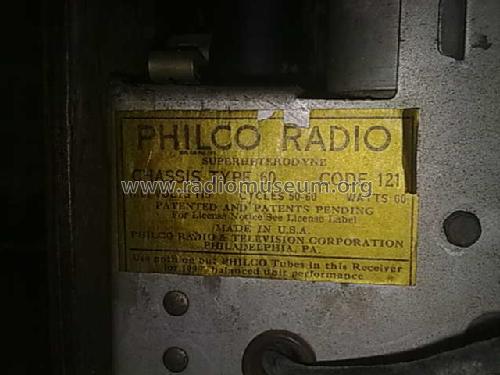 60B ; Philco, Philadelphia (ID = 1157177) Radio