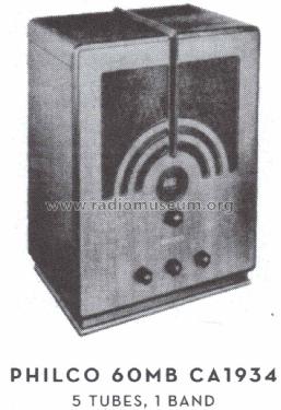 60MB ; Philco, Philadelphia (ID = 1572238) Radio