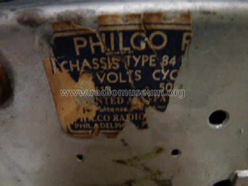 84B ; Philco, Philadelphia (ID = 1207152) Radio