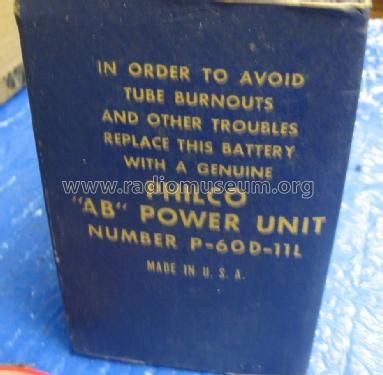 AB Power Unit P-60D-11L; Philco, Philadelphia (ID = 1506959) Fuente-Al