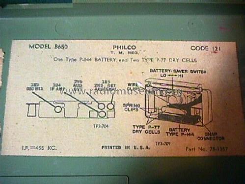 B650 ; Philco, Philadelphia (ID = 1406308) Radio