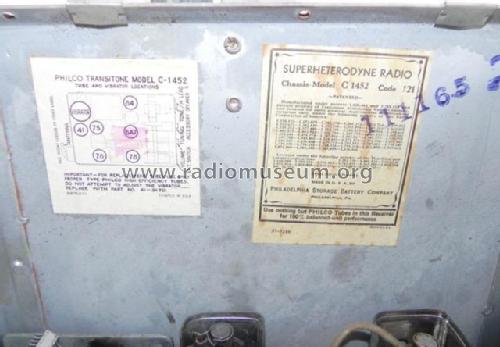 C-1452 Transitone Chrysler; Philco, Philadelphia (ID = 2072568) Autoradio
