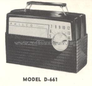 D-661 Code 121 ; Philco, Philadelphia (ID = 182741) Radio