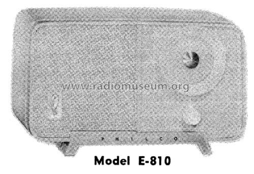 E-810 ; Philco, Philadelphia (ID = 1860603) Radio