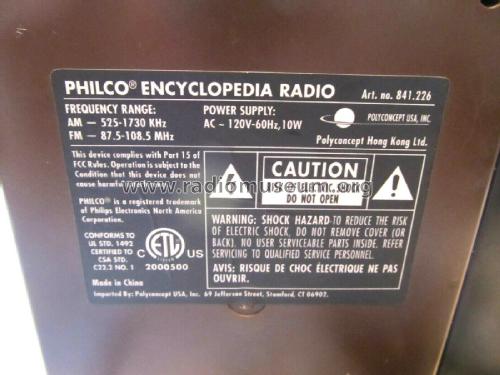 Philco Encyclopedia Radio 841.226; Polyconcept (ID = 2426618) Radio