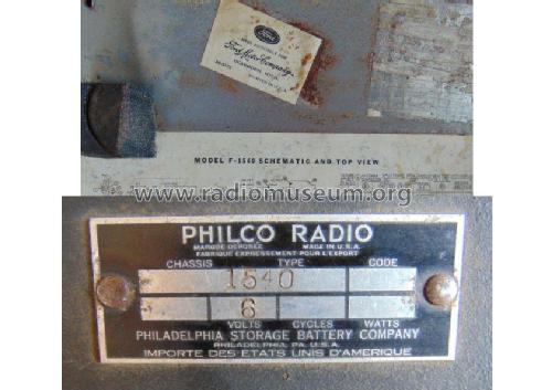 F-1540 Ford; Philco, Philadelphia (ID = 2123039) Car Radio