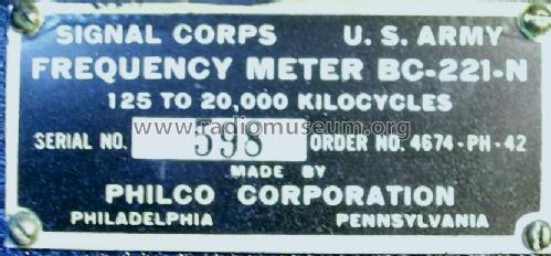 SCR-211-N Frequency Meter Set ; Philco, Philadelphia (ID = 540843) Equipment