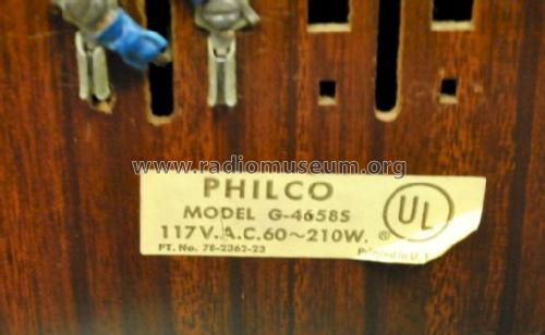 G4658S Ch= 9L60; Philco, Philadelphia (ID = 1170602) Televisión