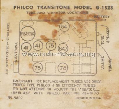Graham G-1528; Philco, Philadelphia (ID = 1240006) Car Radio