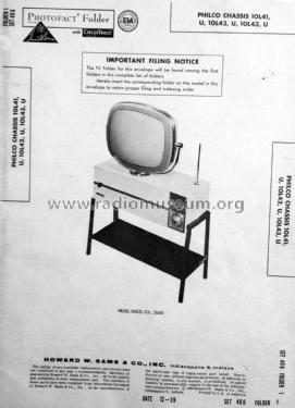 H3412L Ch= 10L43; Philco, Philadelphia (ID = 1812457) Televisión