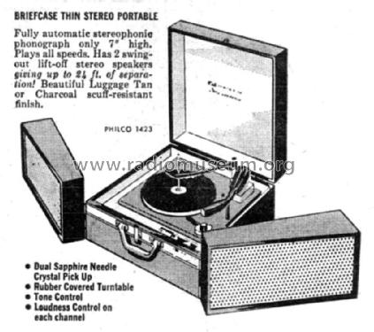 Automatic Stereo Record Changer J-1423; Philco, Philadelphia (ID = 1164853) Enrég.-R