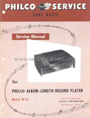 M-15 Record Player; Philco, Philadelphia (ID = 1381254) Sonido-V