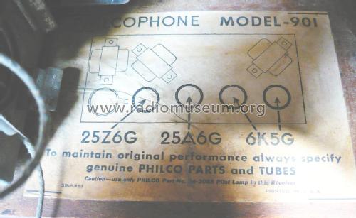 Philcophone 901; Philco, Philadelphia (ID = 1771933) Ampl/Mixer