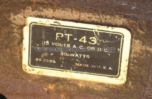 PT-43 Transitone; Philco, Philadelphia (ID = 369053) Radio