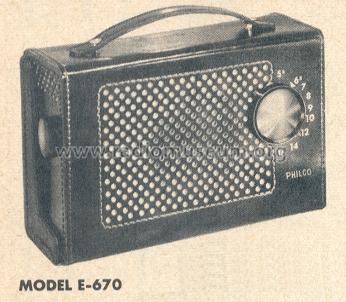 E-670 'Rancher' Code 124; Philco, Philadelphia (ID = 183109) Radio