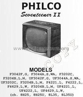 UF3044A Seventeener II Ch= 8H25U; Philco, Philadelphia (ID = 479133) Fernseh-E