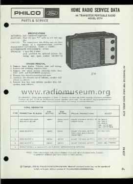 Solid State 10 Transistor QT-94; Philco, Philadelphia (ID = 2432071) Radio