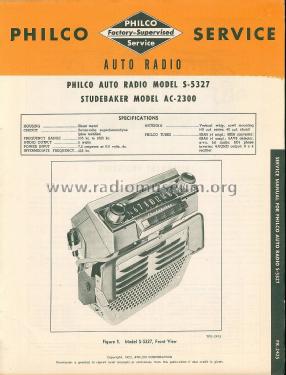 Studebaker AC-2300 S-5327; Philco, Philadelphia (ID = 2833697) Car Radio