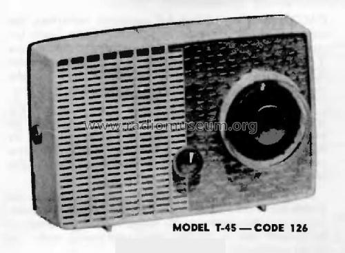 T-45 Code 126; Philco, Philadelphia (ID = 185828) Radio