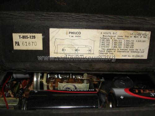 8 Transistors T-805 ; Philco, Philadelphia (ID = 362699) Radio