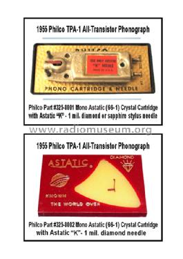 All Transistor Portable Phonograph TPA-1 M32; Philco, Philadelphia (ID = 1307851) Ton-Bild