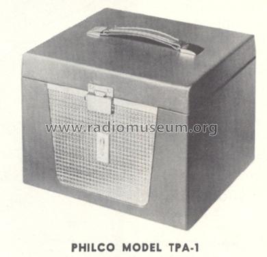 All Transistor Portable Phonograph TPA-1 M32; Philco, Philadelphia (ID = 182199) Sonido-V