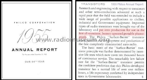 All Transistor Portable Phonograph TPA-1 M32; Philco, Philadelphia (ID = 1311926) Sonido-V