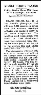 All Transistor Portable Phonograph TPA-1 M32; Philco, Philadelphia (ID = 1317752) Enrég.-R